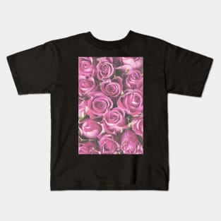 Pale Pink Roses Photo Kids T-Shirt